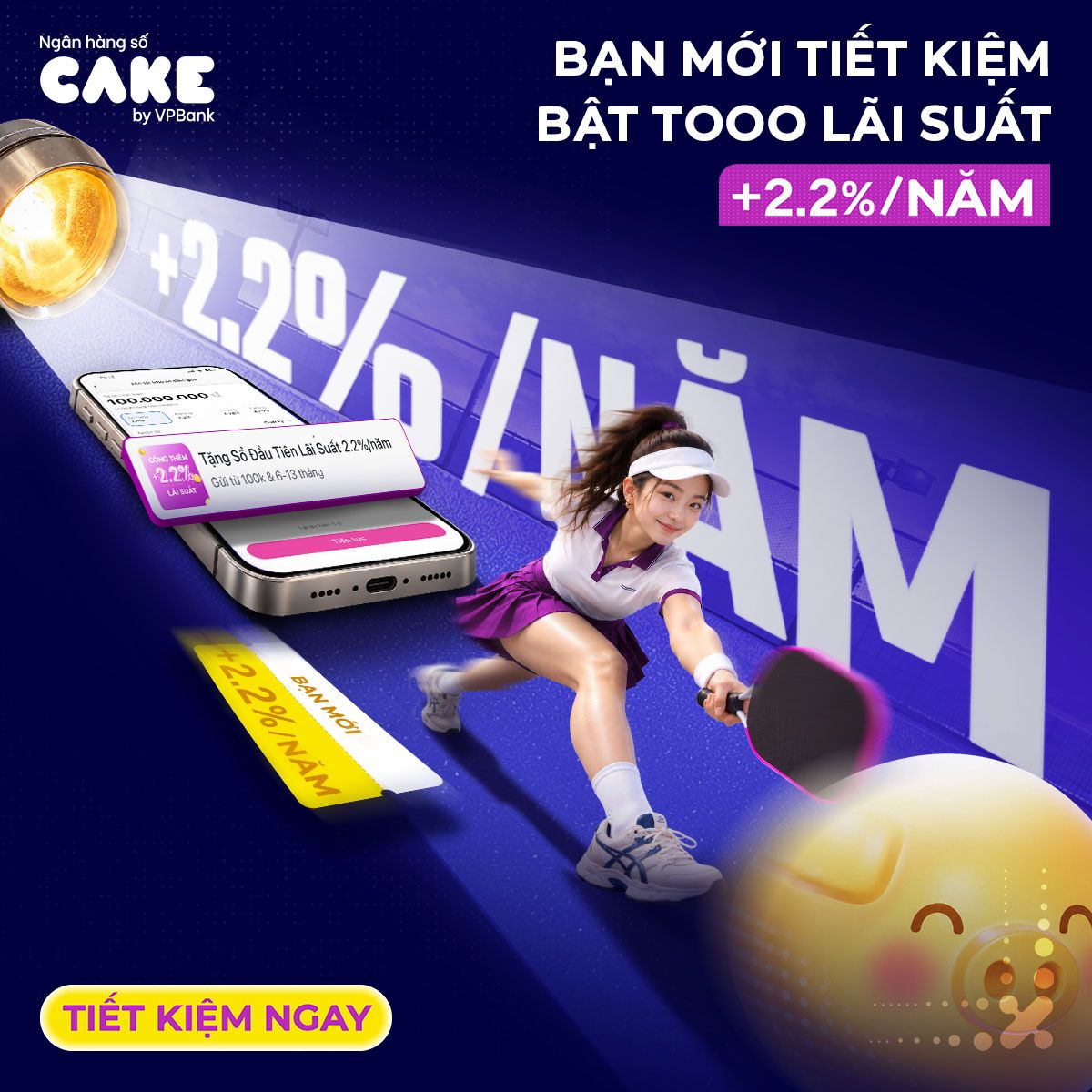 Tháng 9-10/2026 - Bạn mới tiết kiệm, tặng thêm lãi suất +2.2%/năm