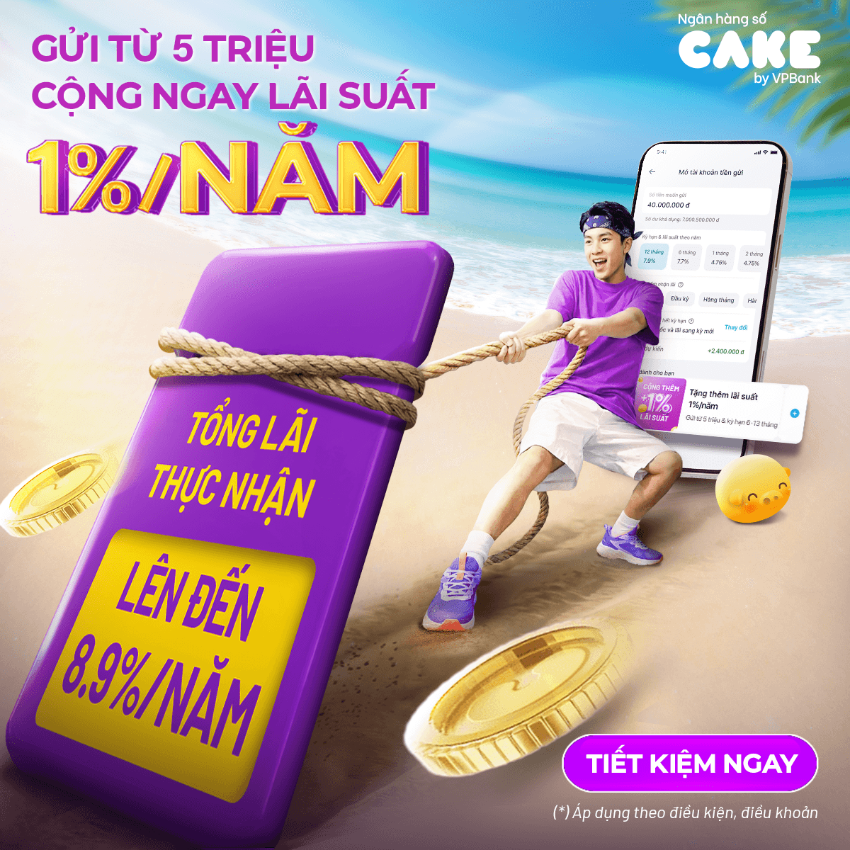 Tháng 4-5/2026 – Gửi từ 5 triệu, cộng ngay lãi suất 1%/năm