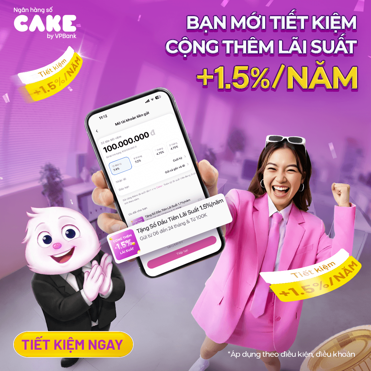 Tháng 6/2026 – Bạn mới tiết kiệm, cộng lãi 1.5%/năm