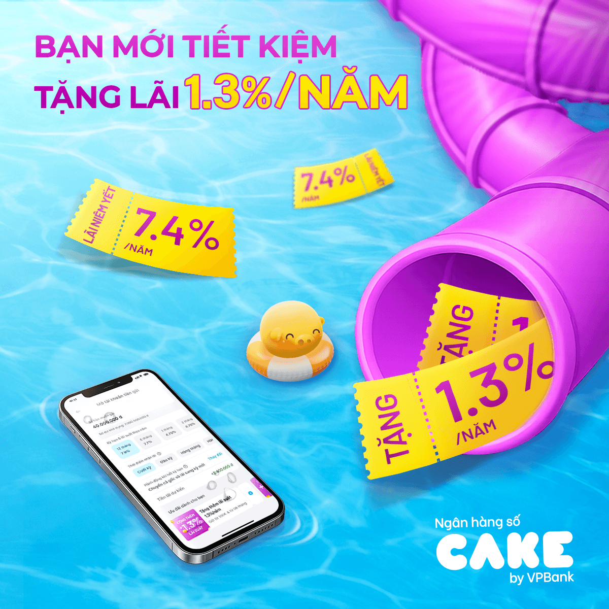 Tháng 4/2026 – Bạn mới tiết kiệm, cộng lãi 1.3%/năm