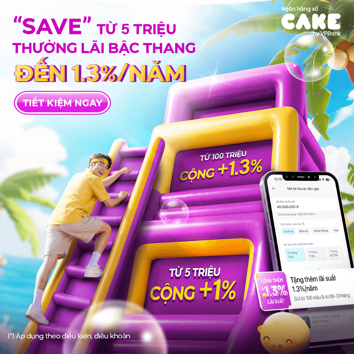 Tháng 4-5/2026 – Mở sổ càng lớn, thưởng lãi càng đậm đến 1.3%/năm