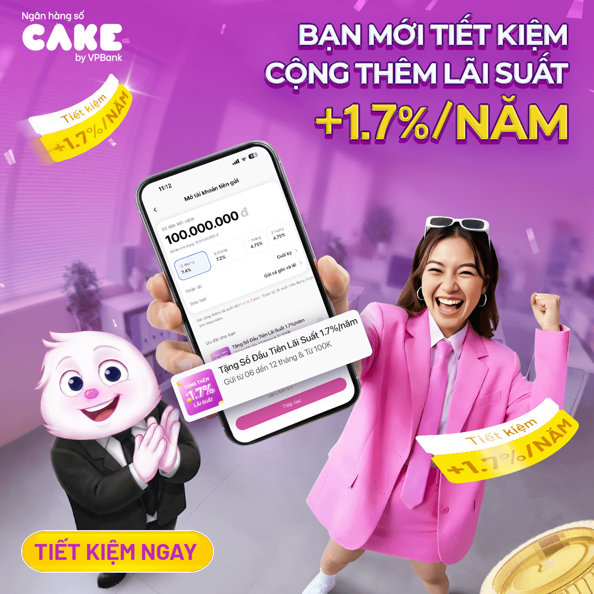 Tháng 5-6/2026 – Bạn mới tiết kiệm, cộng lãi 1.7%/năm
