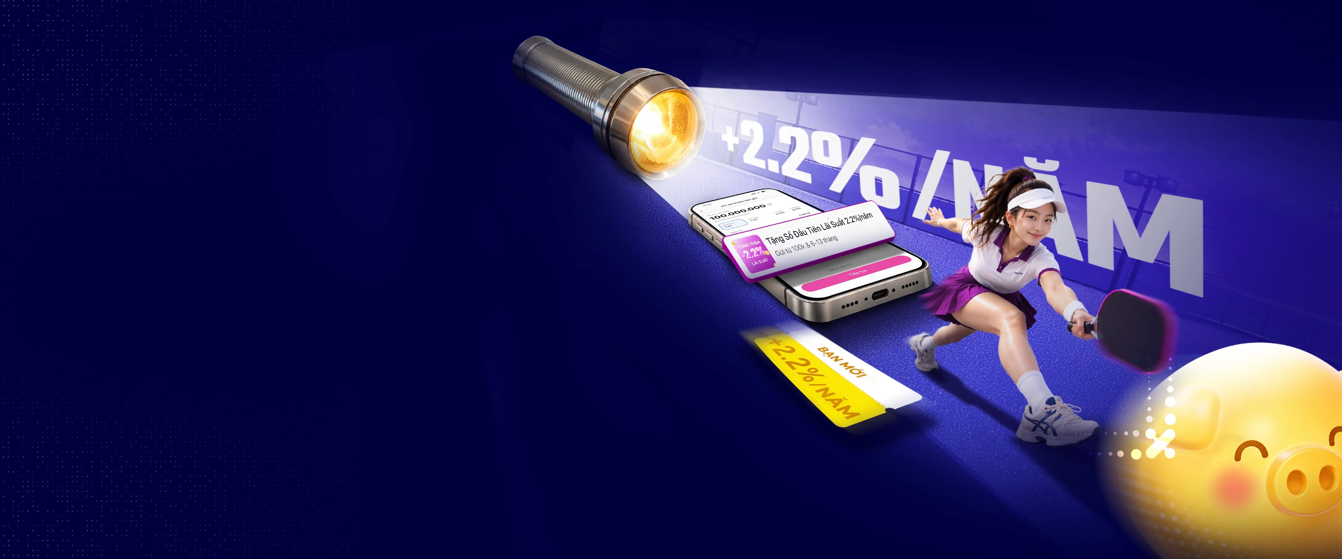 Lần đầu tiết kiệm cộng lãi +2.2%/năm-background