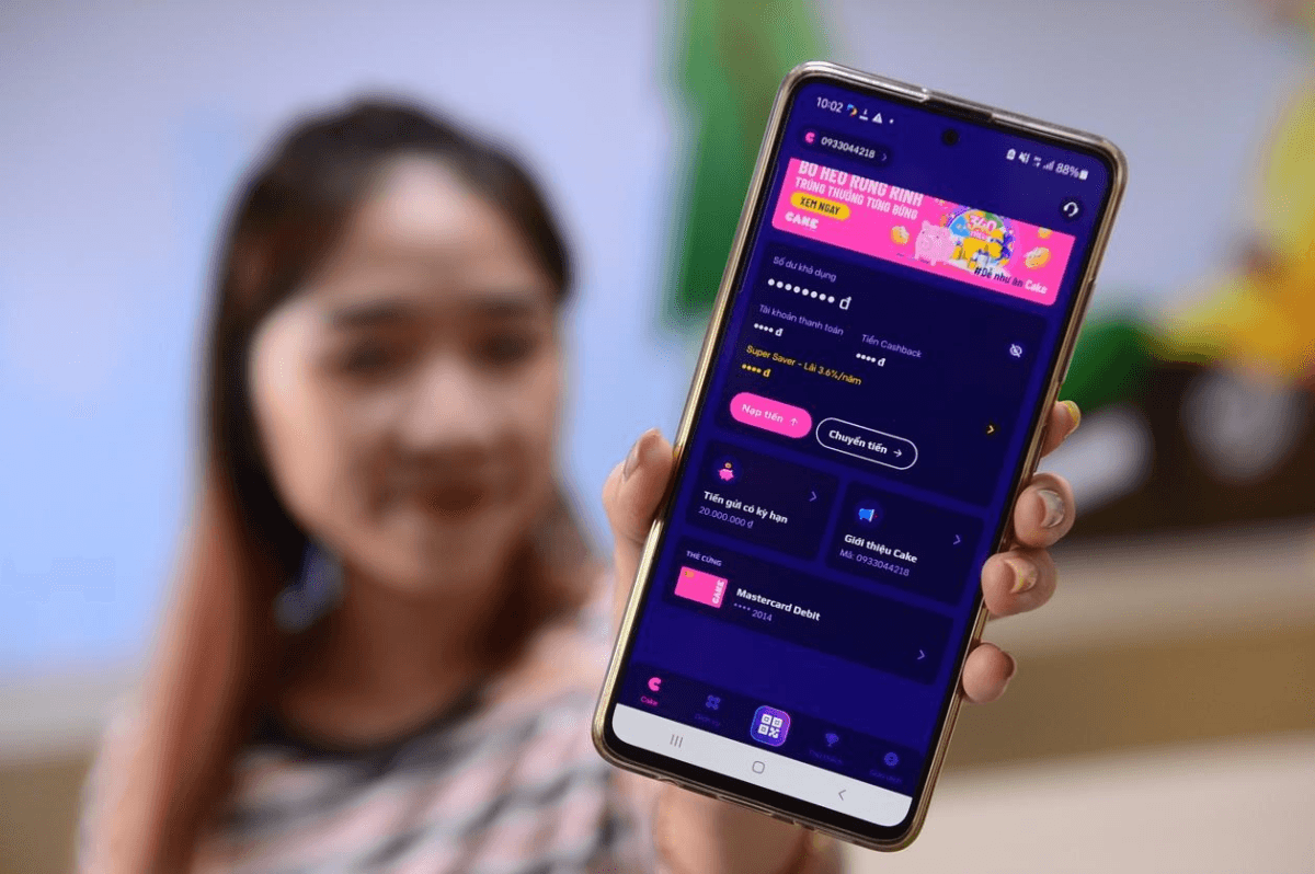 Cách xem số dư tài khoản ngân hàng qua ứng dụng Cake by VPBank