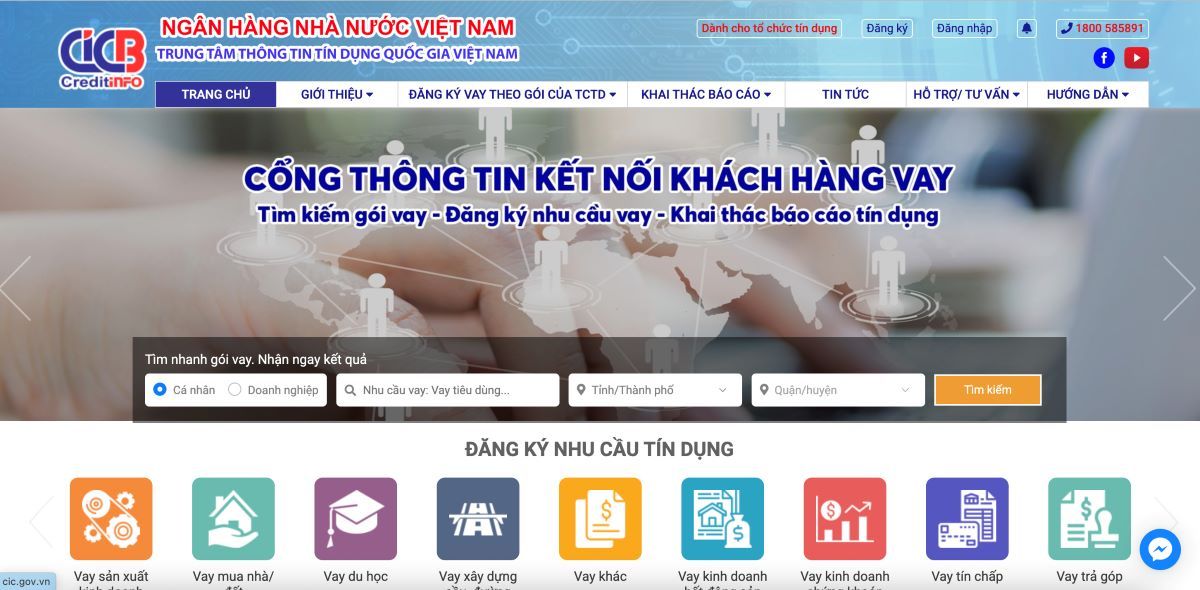 Cách kiểm tra điểm tín dụng thông qua trang web CIC