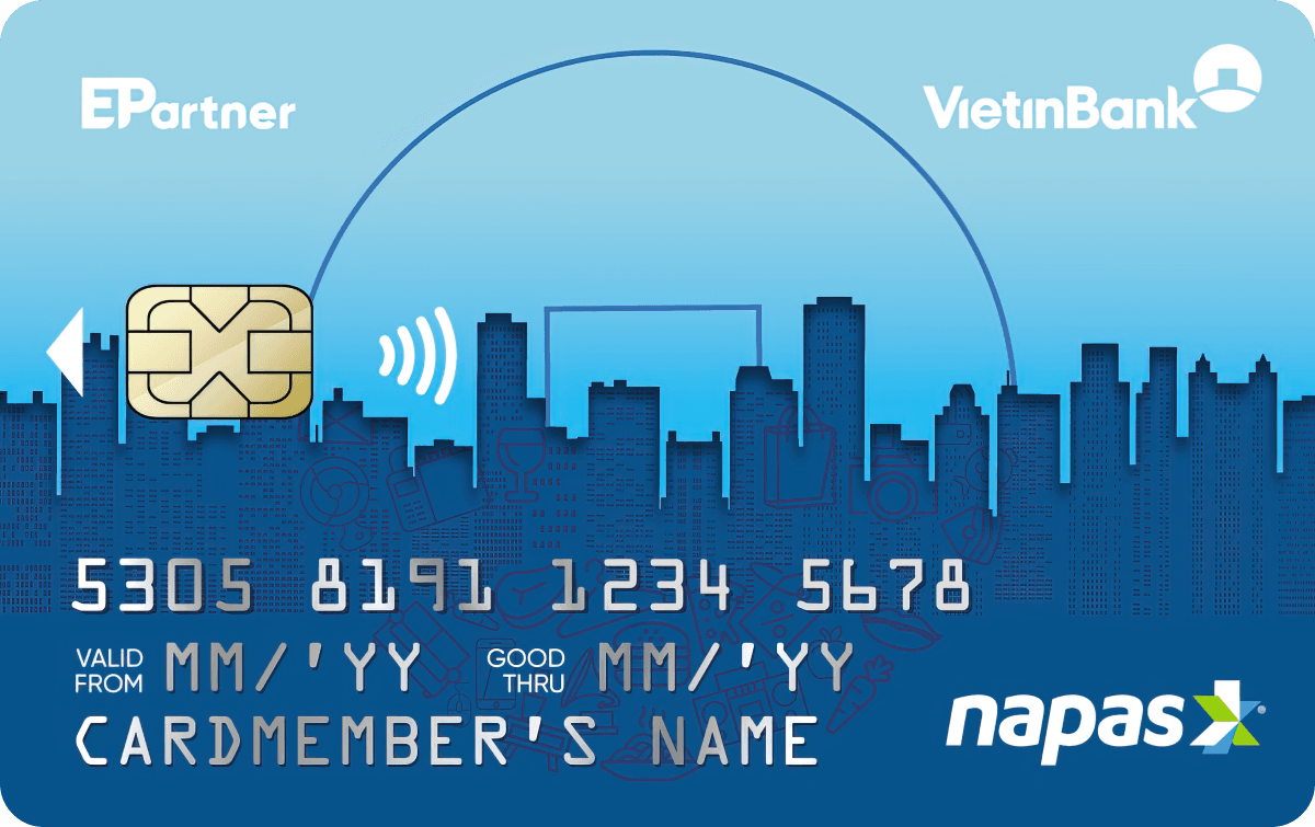 Thẻ ATM E-Partner VietinBank tích hợp công nghệ chip và thanh toán không tiếp xúc theo chuẩn bảo mật VCCS hiện đại
