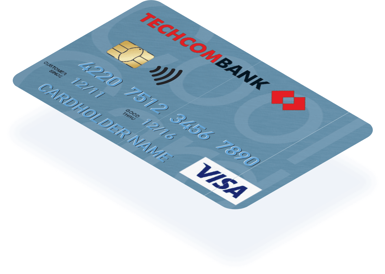 Techcombank Visa Classic với nhiều ưu đãi chi tiêu và tính năng thanh toán hiện đại.