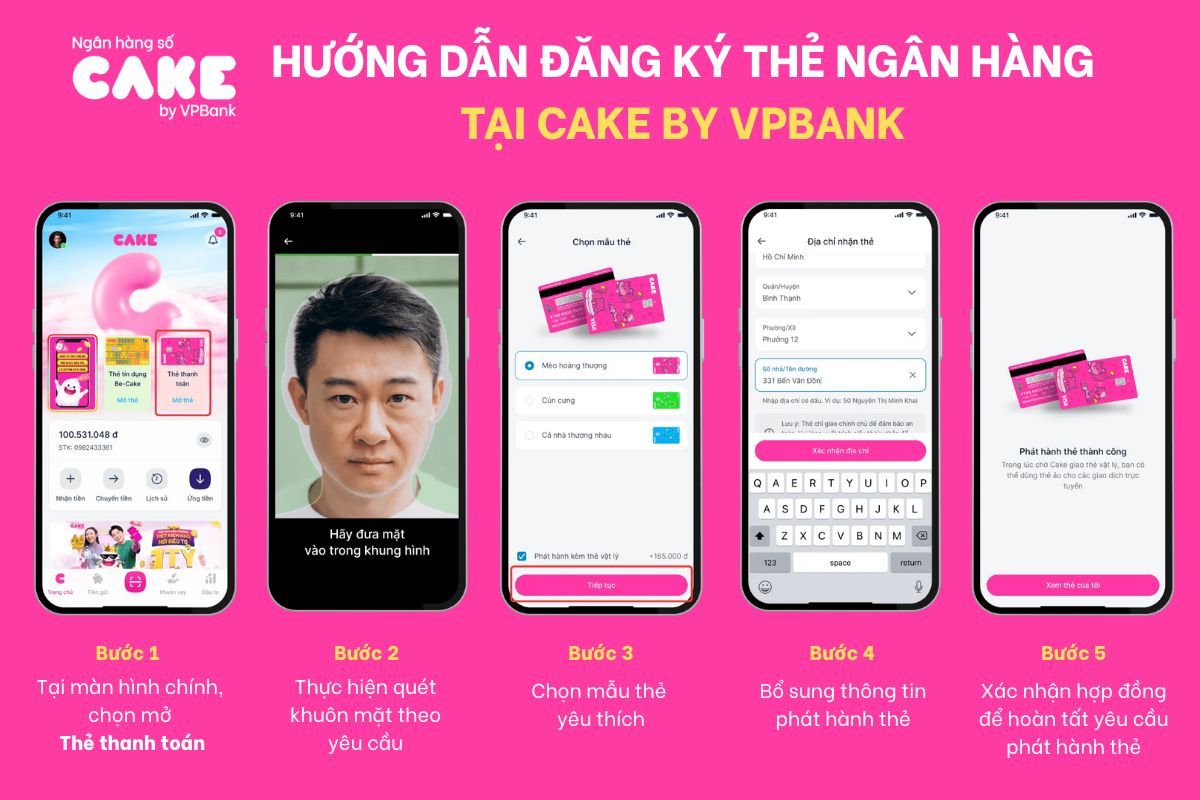 5 bước đăng ký thẻ thanh toán thú cưng tại Cake by VPBank