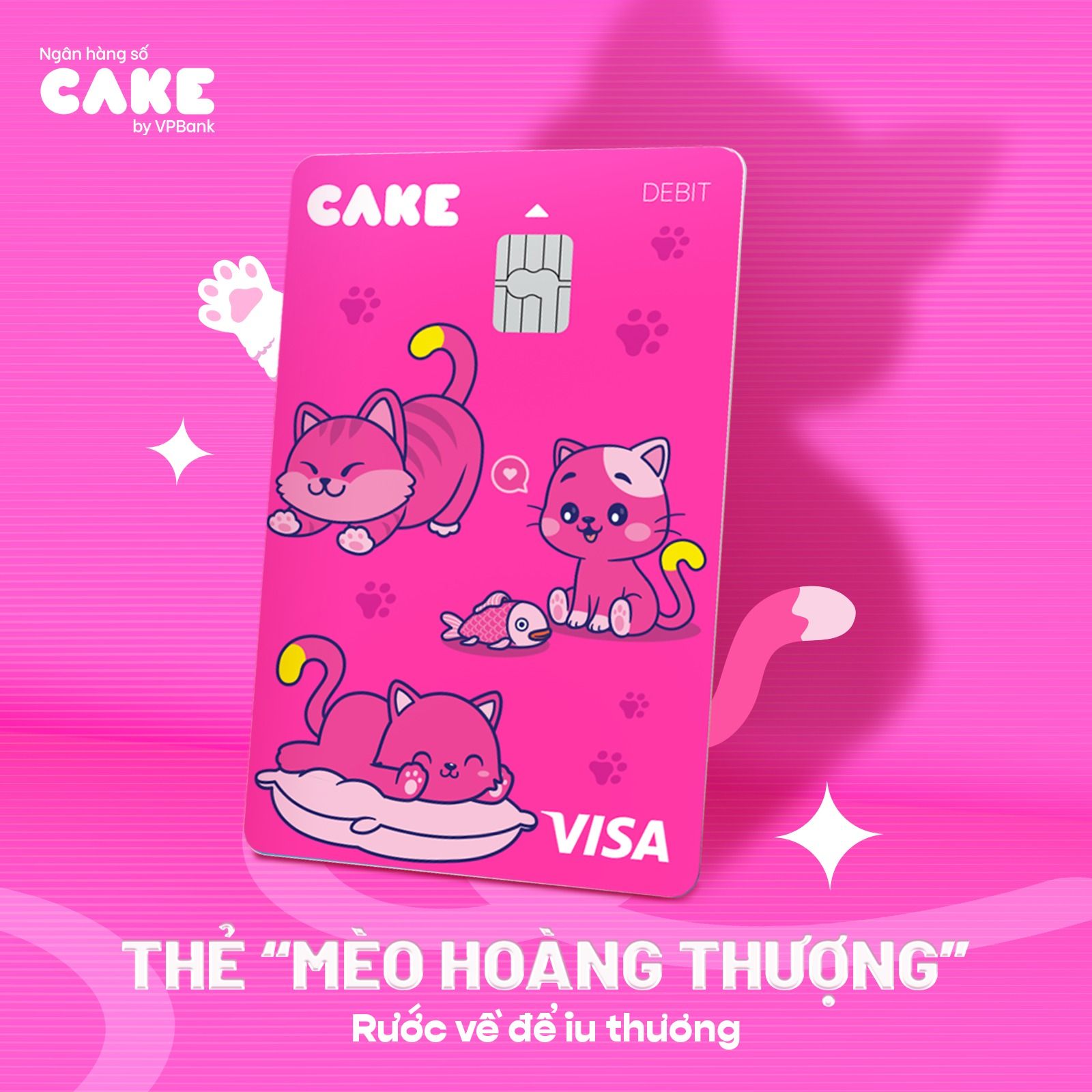 Thẻ thanh toán thú cưng tại Cake by VPBank sở hữu nhiều ưu điểm nổi bật 