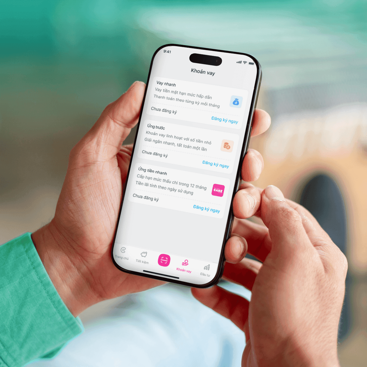 Vay qua ứng dụng Cake