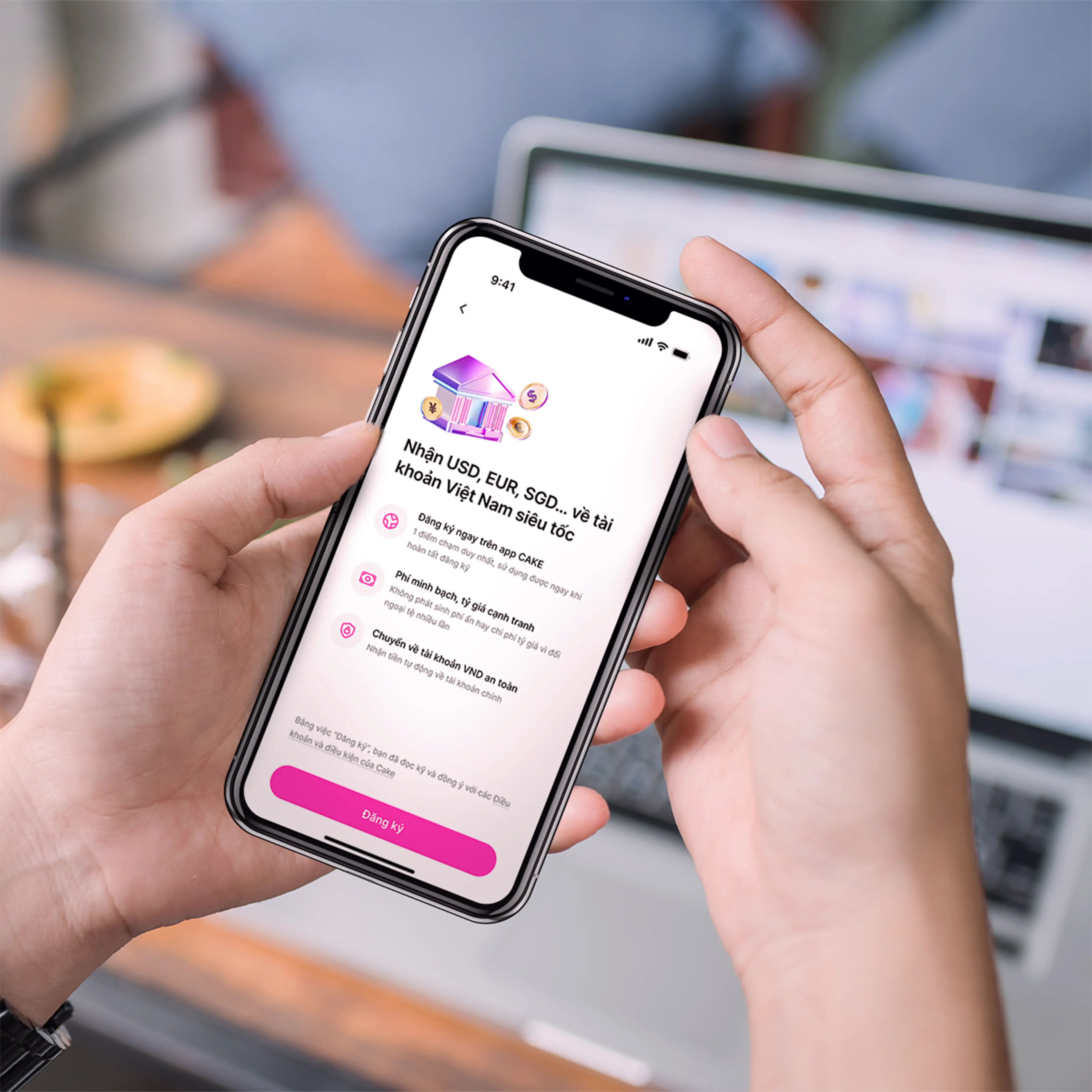 Dịch vụ Nhận tiền quốc tế - Cake GlobalX